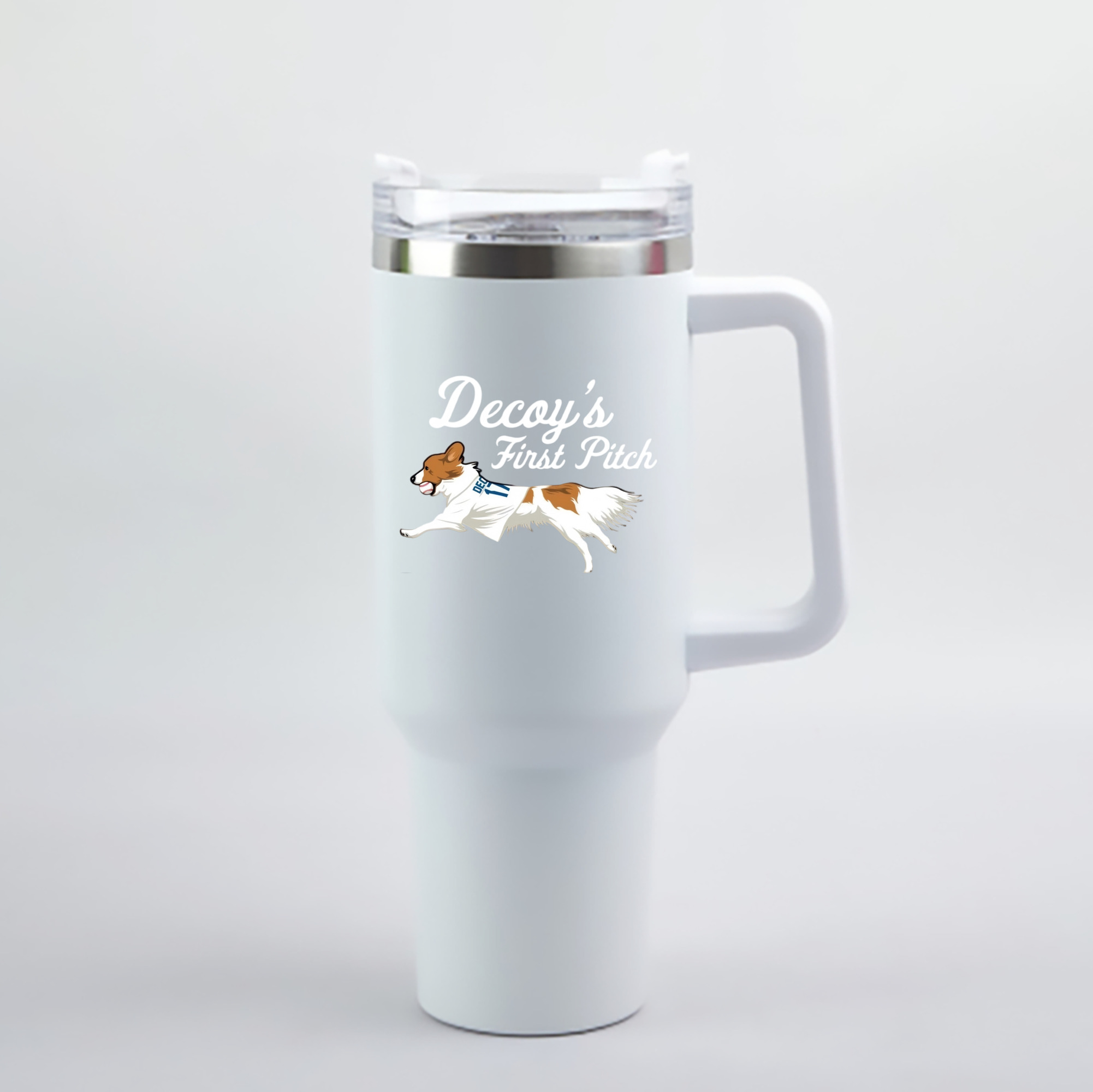  40oz Handle Car Cup With Crystal Sticker Design – Durable Stainless Steel Travel Mug With Reusable Straw – Double Wall Insulated