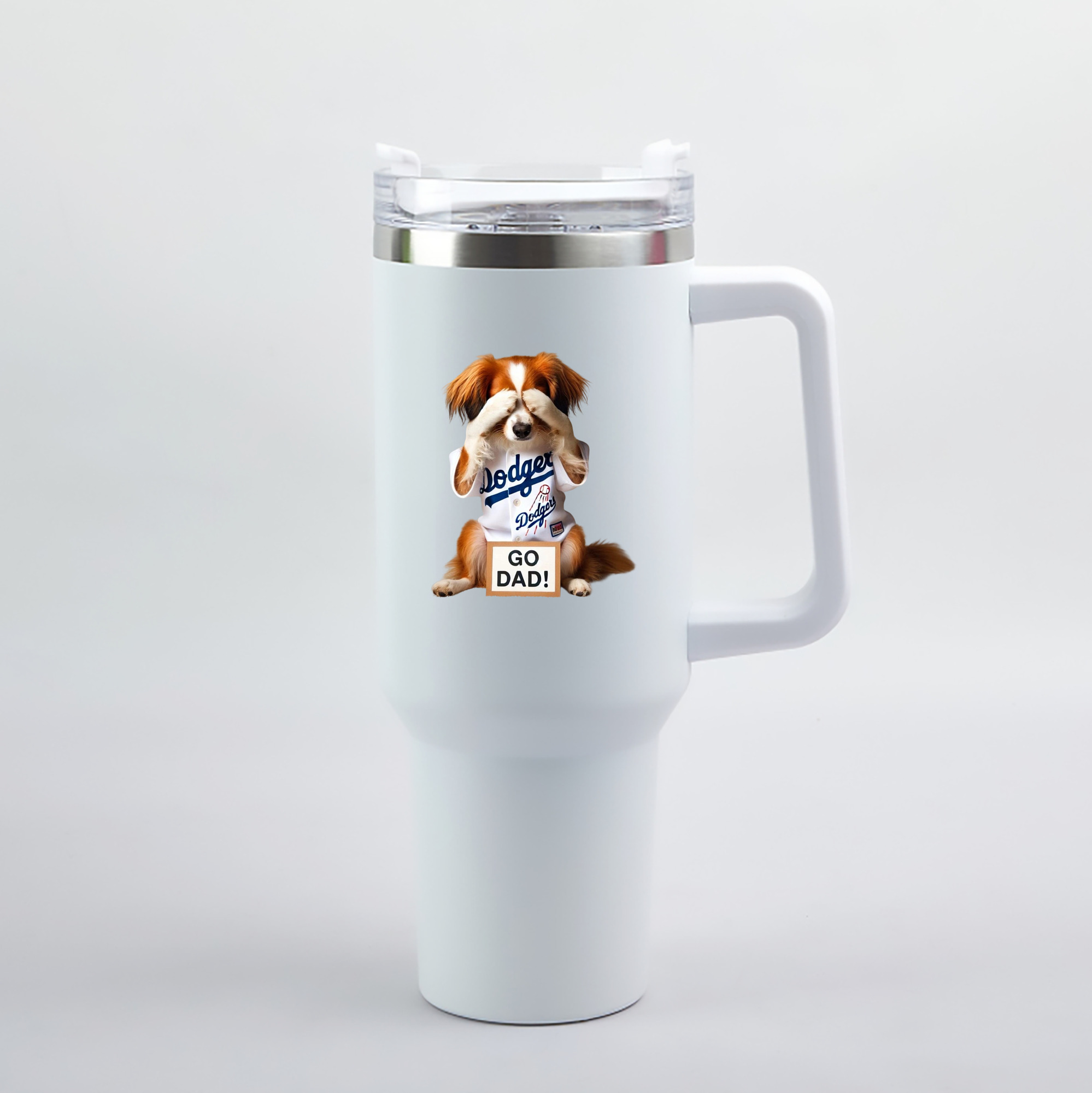  40oz Handle Car Tumbler – Durable Stainless Steel Travel Mug With UV Print – Double Wall Insulated, Fits Most Car Cup Holders