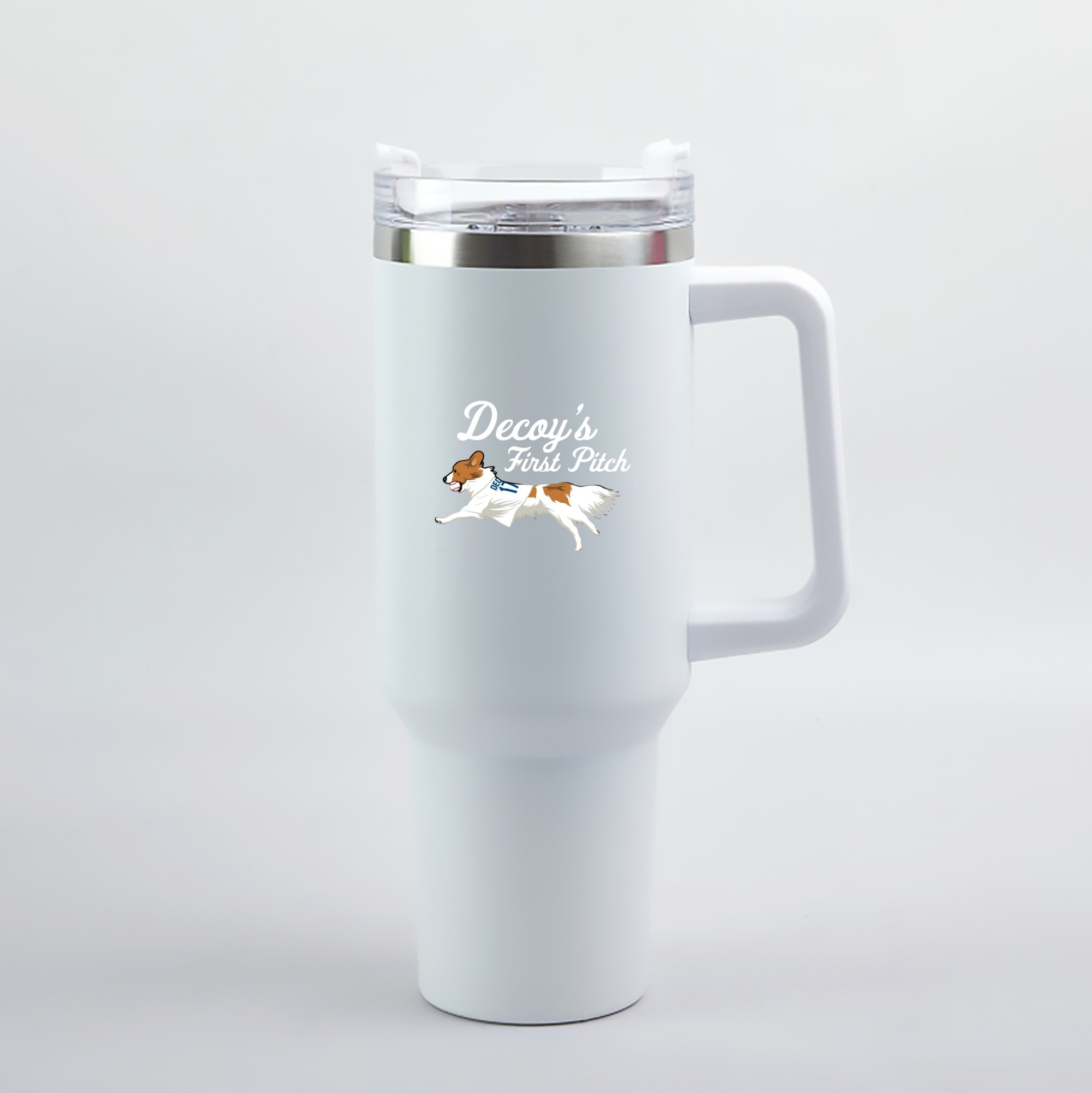  40oz Handle Car Tumbler – Durable Stainless Steel Travel Mug With UV Print – Double Wall Insulated, Fits Most Car Cup Holders