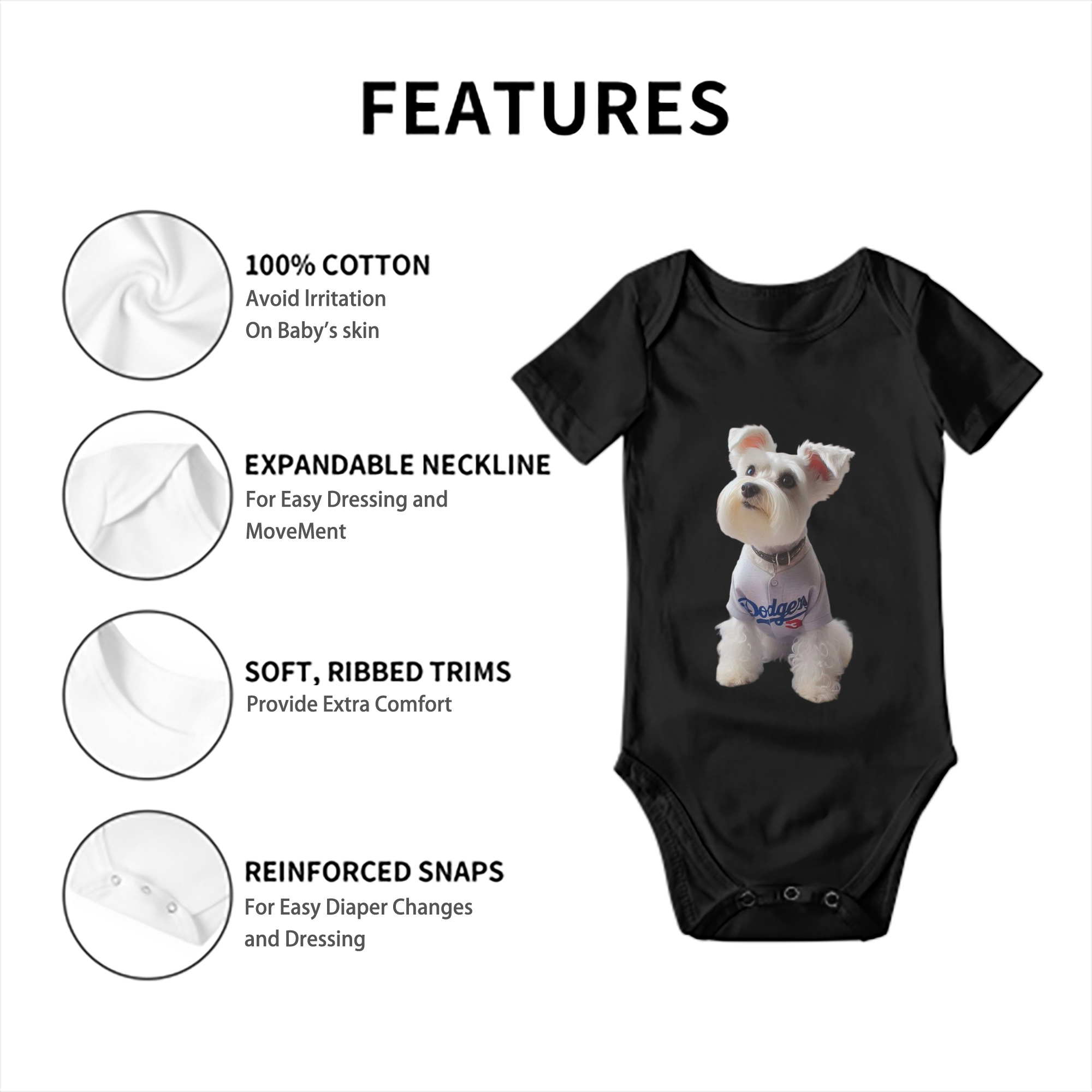  Baby Short Sleeve Romper – 100% Cotton Soft & Breathable Digital Print Onesie With Easy Snap Closure And Envelope Shoulder – Comfortable For Daily Wear & Travel
