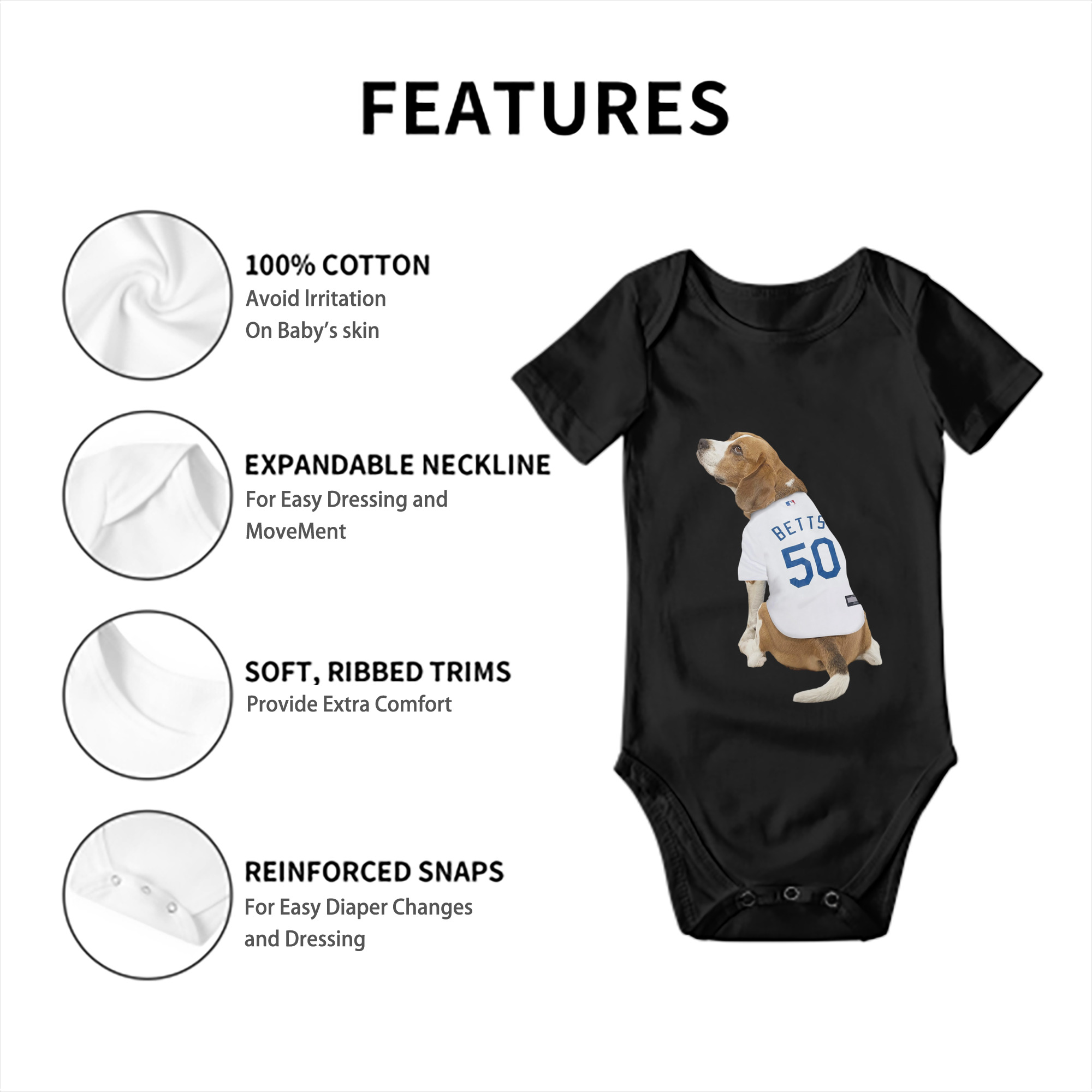  Baby Short Sleeve Romper – 100% Cotton Soft & Breathable Digital Print Onesie With Easy Snap Closure And Envelope Shoulder – Comfortable For Daily Wear & Travel
