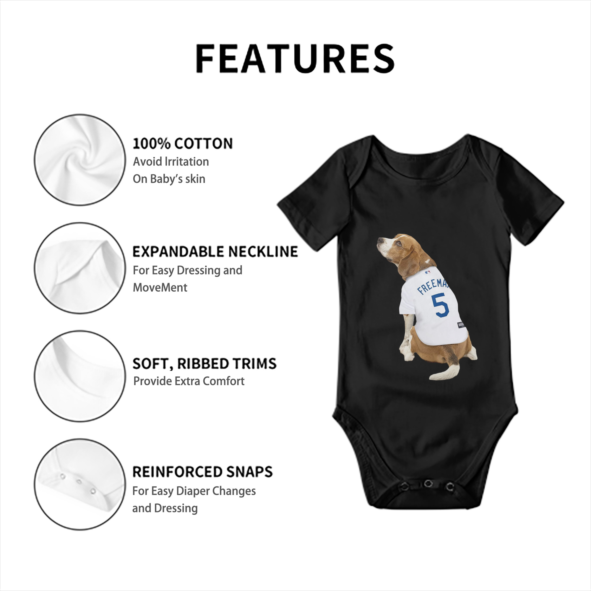  Baby Short Sleeve Romper – 100% Cotton Soft & Breathable Digital Print Onesie With Easy Snap Closure And Envelope Shoulder – Comfortable For Daily Wear & Travel
