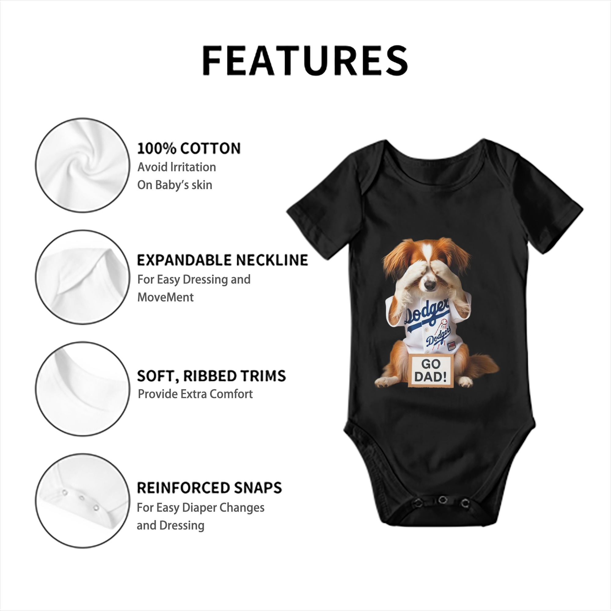  Baby Short Sleeve Romper – 100% Cotton Soft & Breathable Digital Print Onesie With Easy Snap Closure And Envelope Shoulder – Comfortable For Daily Wear & Travel