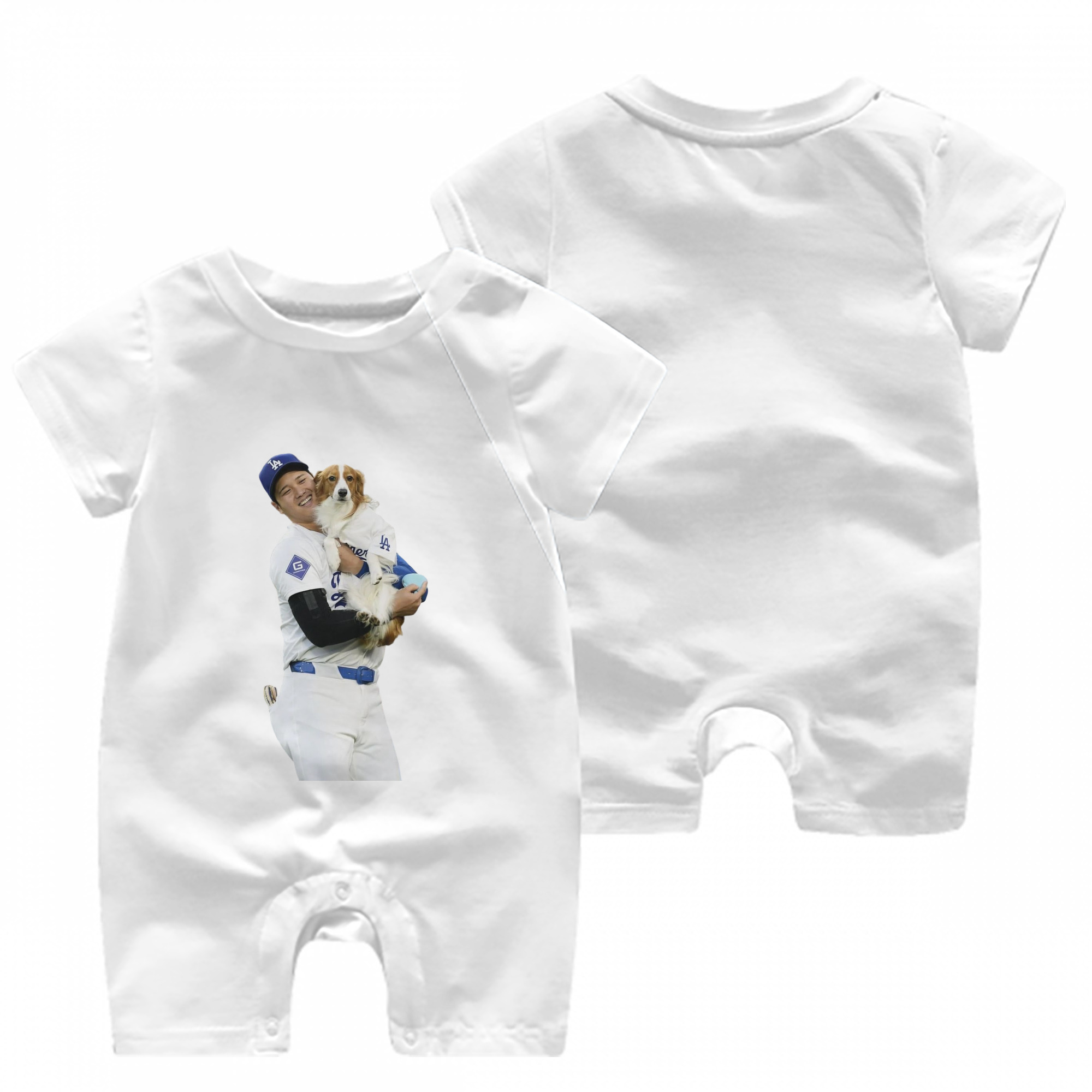  Baby Short Sleeve Onesie – 100% Cotton Soft & Breathable Digital Print Romper – Double-Sided Print, Snap Closure For Easy Diaper Changes – Comfortable For Boys & Girls