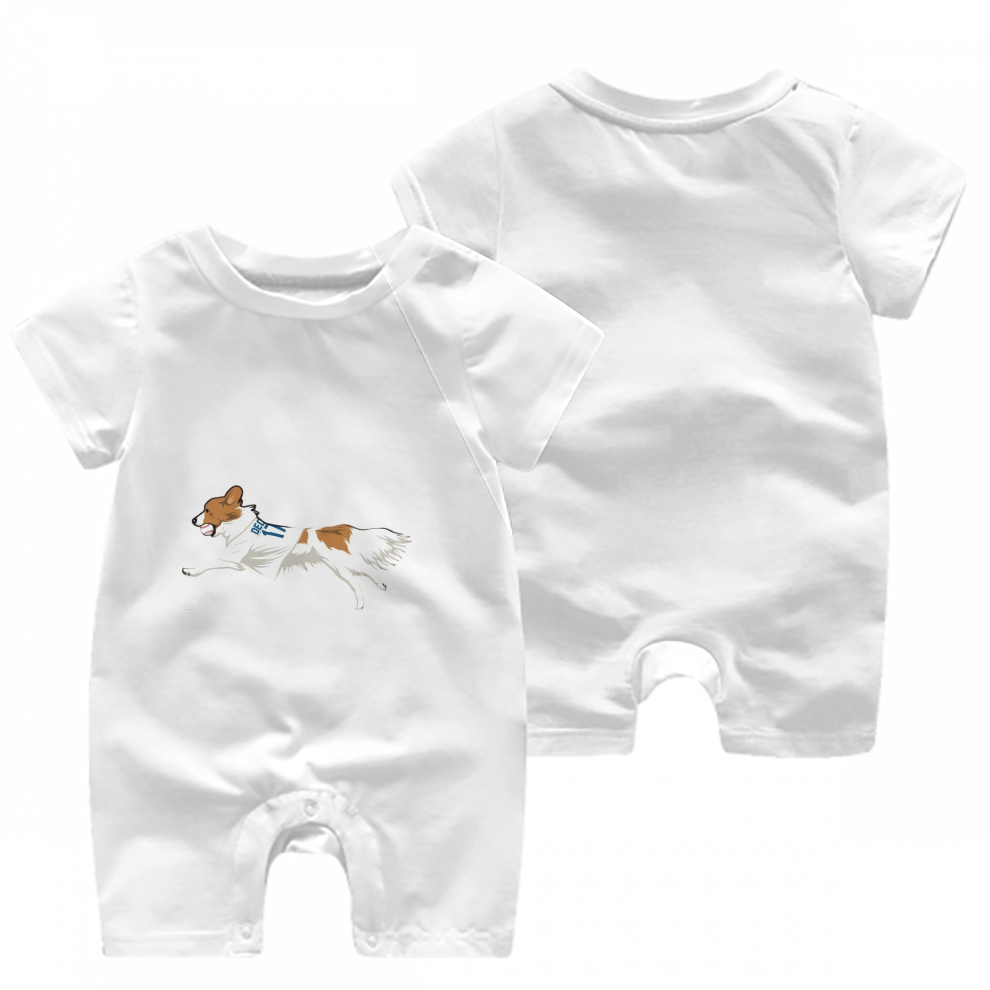  Baby Short Sleeve Onesie – 100% Cotton Soft & Breathable Digital Print Romper – Double-Sided Print, Snap Closure For Easy Diaper Changes – Comfortable For Boys & Girls