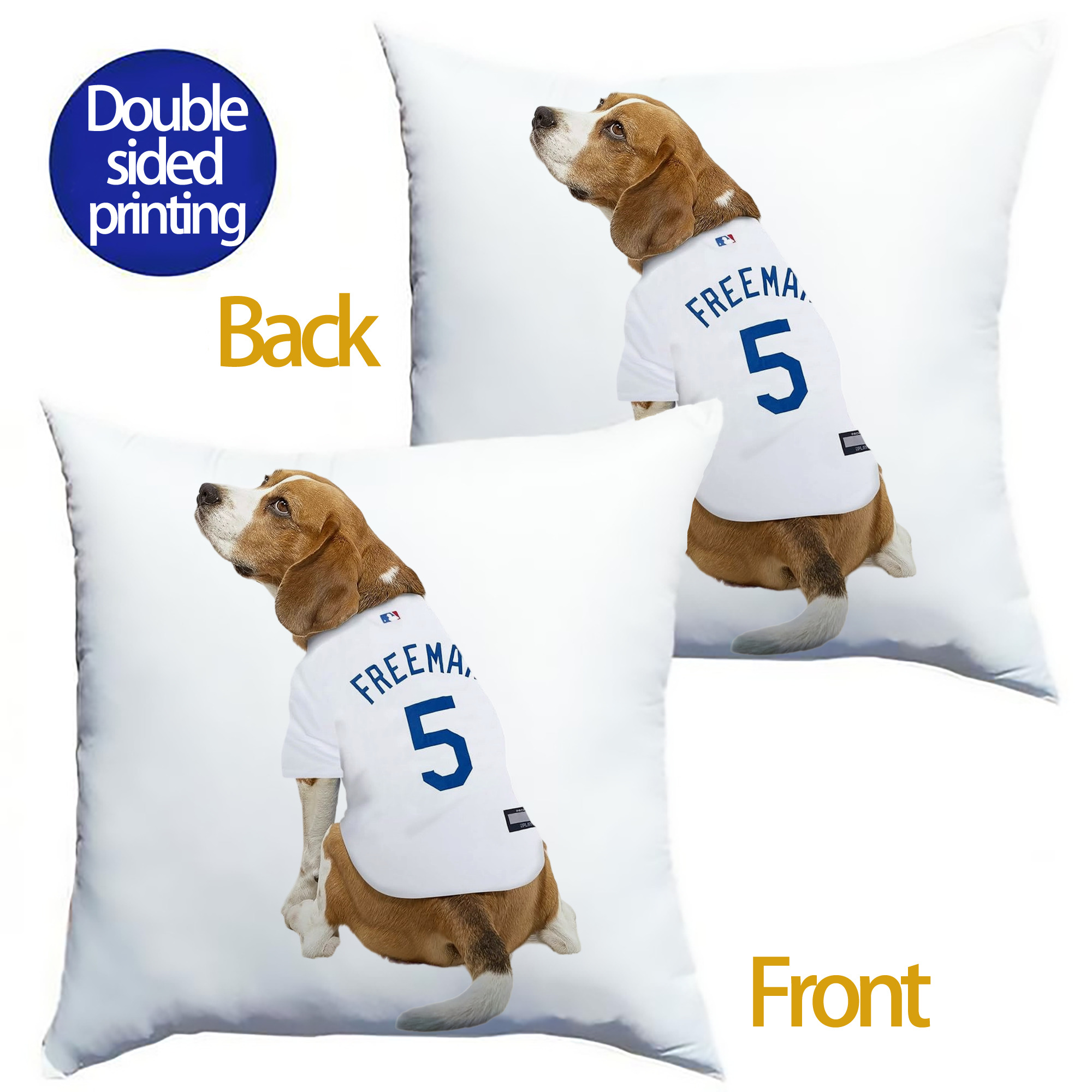  Soft Polyester Pillow Cover With Insert – Double-Sided Design, Invisible Zipper, Durable & Breathable – Easy Care Cushion Set
