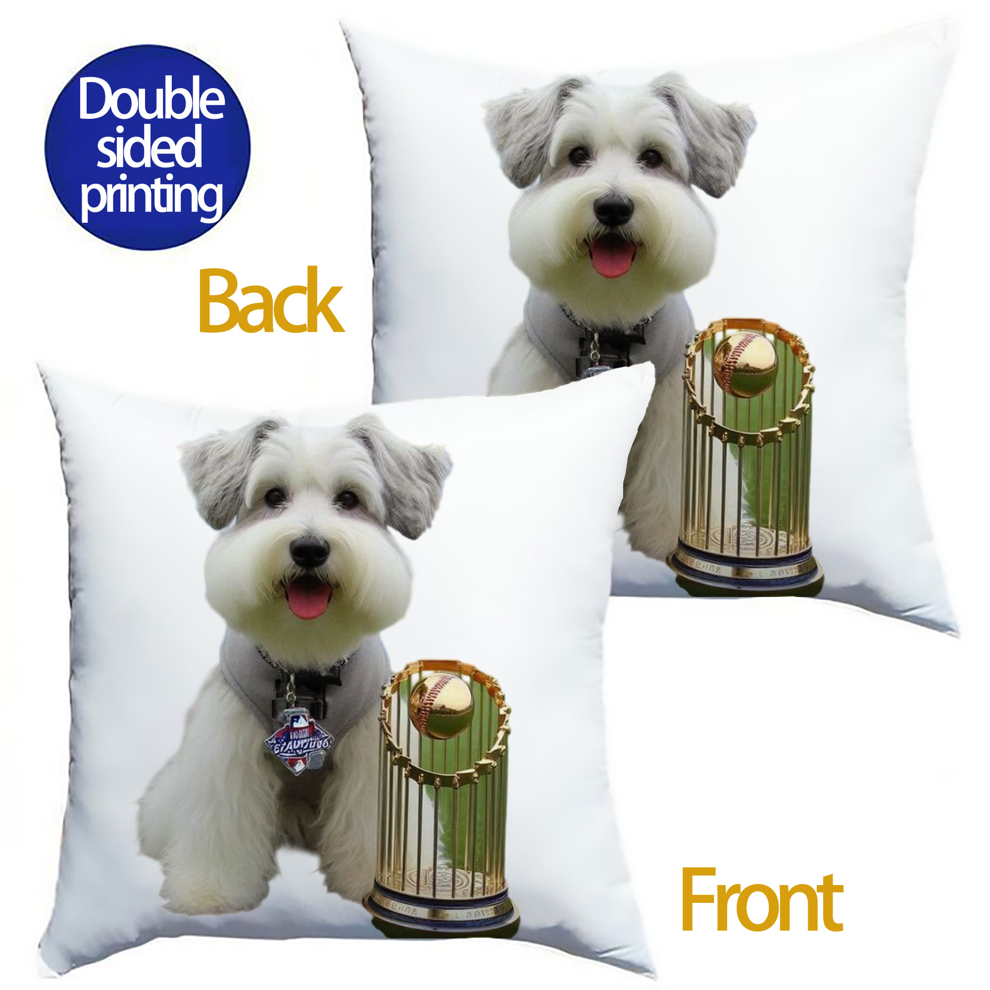  Soft Polyester Pillow Cover With Insert – Double-Sided Design, Invisible Zipper, Durable & Breathable – Easy Care Cushion Set