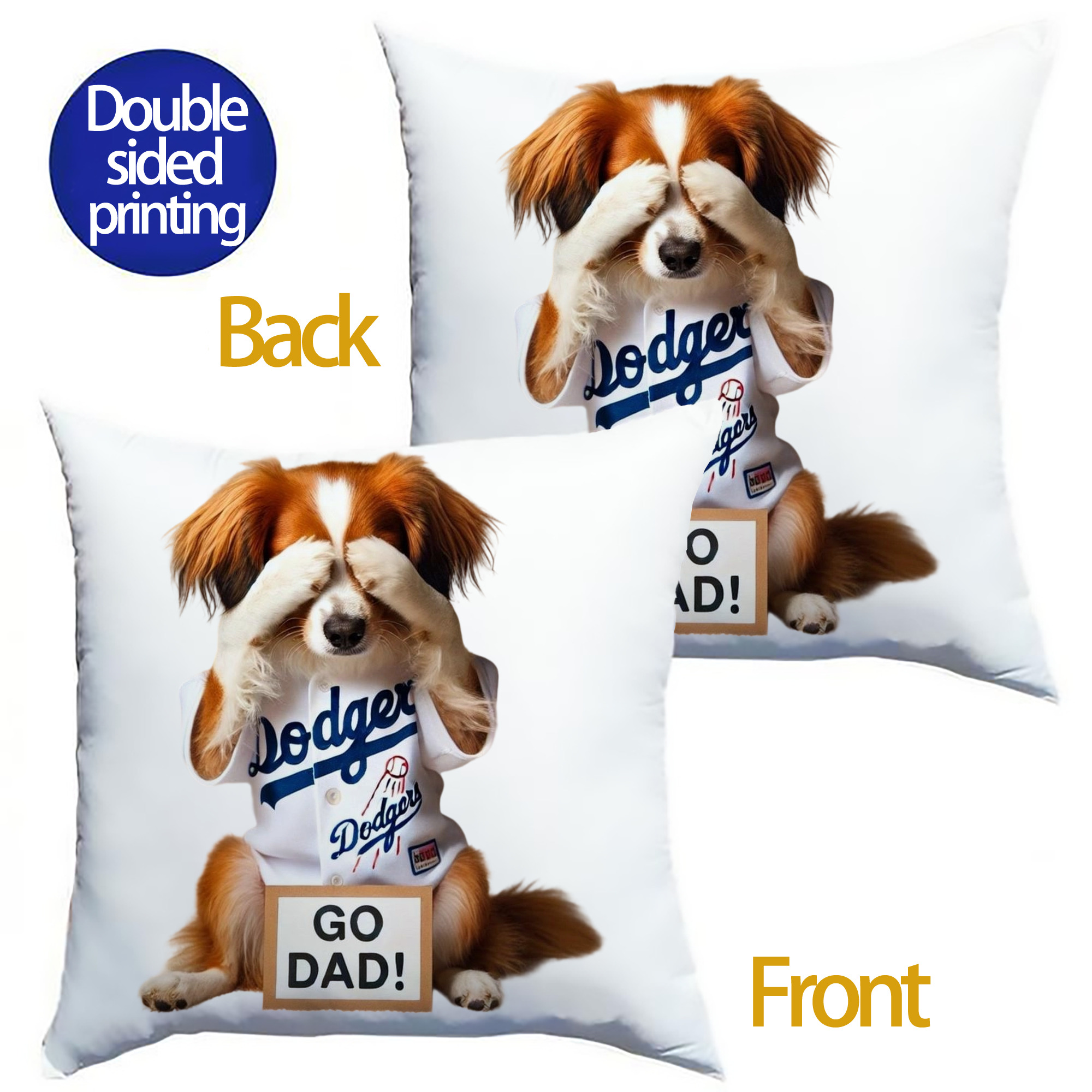  Soft Polyester Pillow Cover With Insert – Double-Sided Design, Invisible Zipper, Durable & Breathable – Easy Care Cushion Set