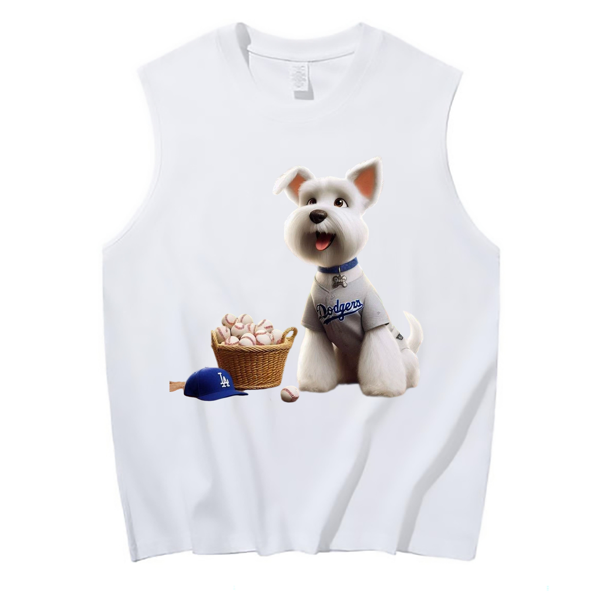  210g Combed Cotton Tank Top With Front Heat Transfer Print – Soft, Lightweight, Fitted Design – Stylish & Comfortable Casual Wear For Sports & Everyday Use