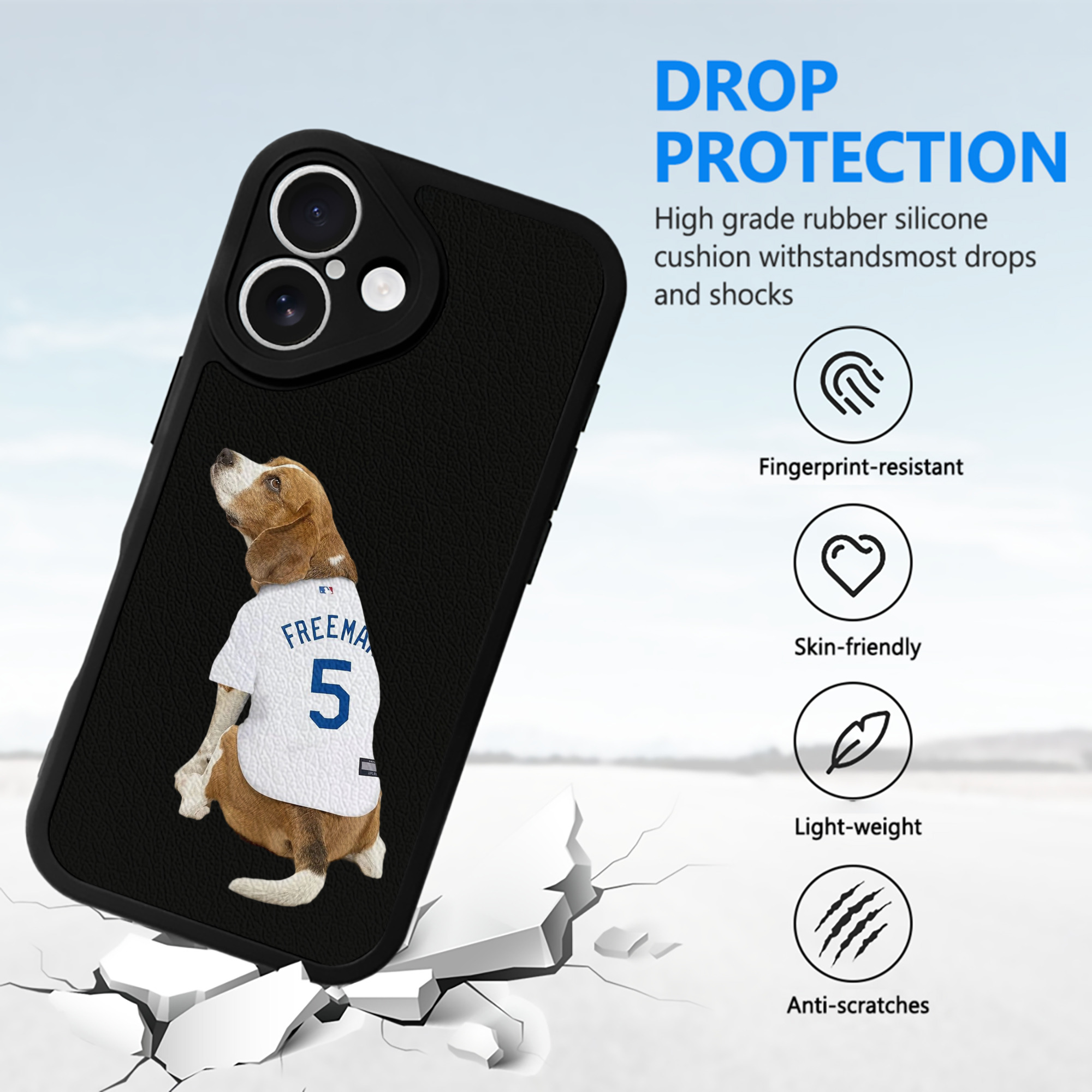  IPhone 16 Silicone Leather Case – UV Print, Lambskin Texture – Perfect Fit, Wireless Charging Compatible, Scratch Resistant, Precise Cutouts – Stylish Protection For IPhone 16