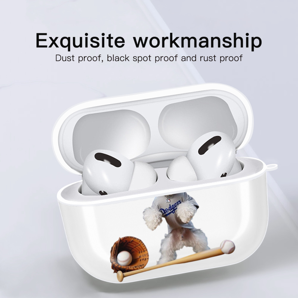  AirPods Pro Hard Case White With Keychain, Durable Flexible PC, Precise Cutouts, Anti-Fingerprint, Yellowing & Scratch Resistant, Full Protection, Washable