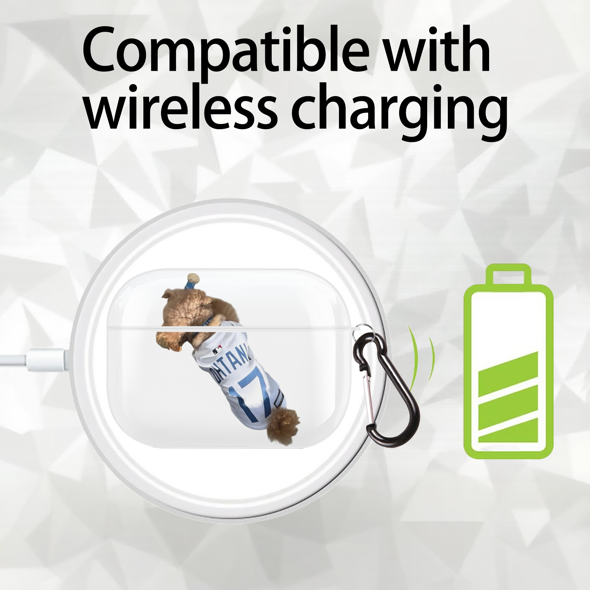  AirPods Pro Hard Case White With Keychain, Durable Flexible PC, Precise Cutouts, Anti-Fingerprint, Yellowing & Scratch Resistant, Full Protection, Washable