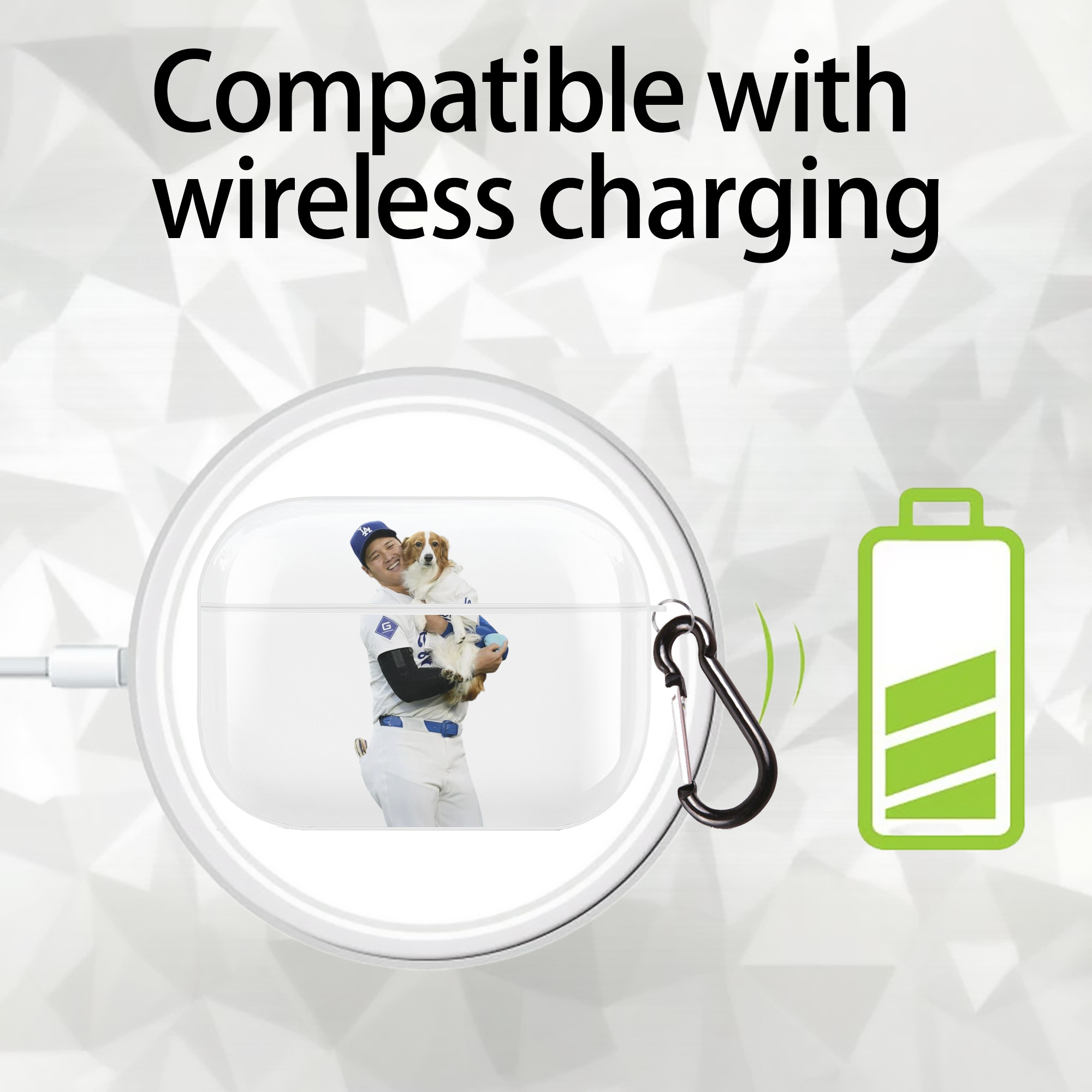  AirPods Pro Hard Case White With Keychain, Durable Flexible PC, Precise Cutouts, Anti-Fingerprint, Yellowing & Scratch Resistant, Full Protection, Washable