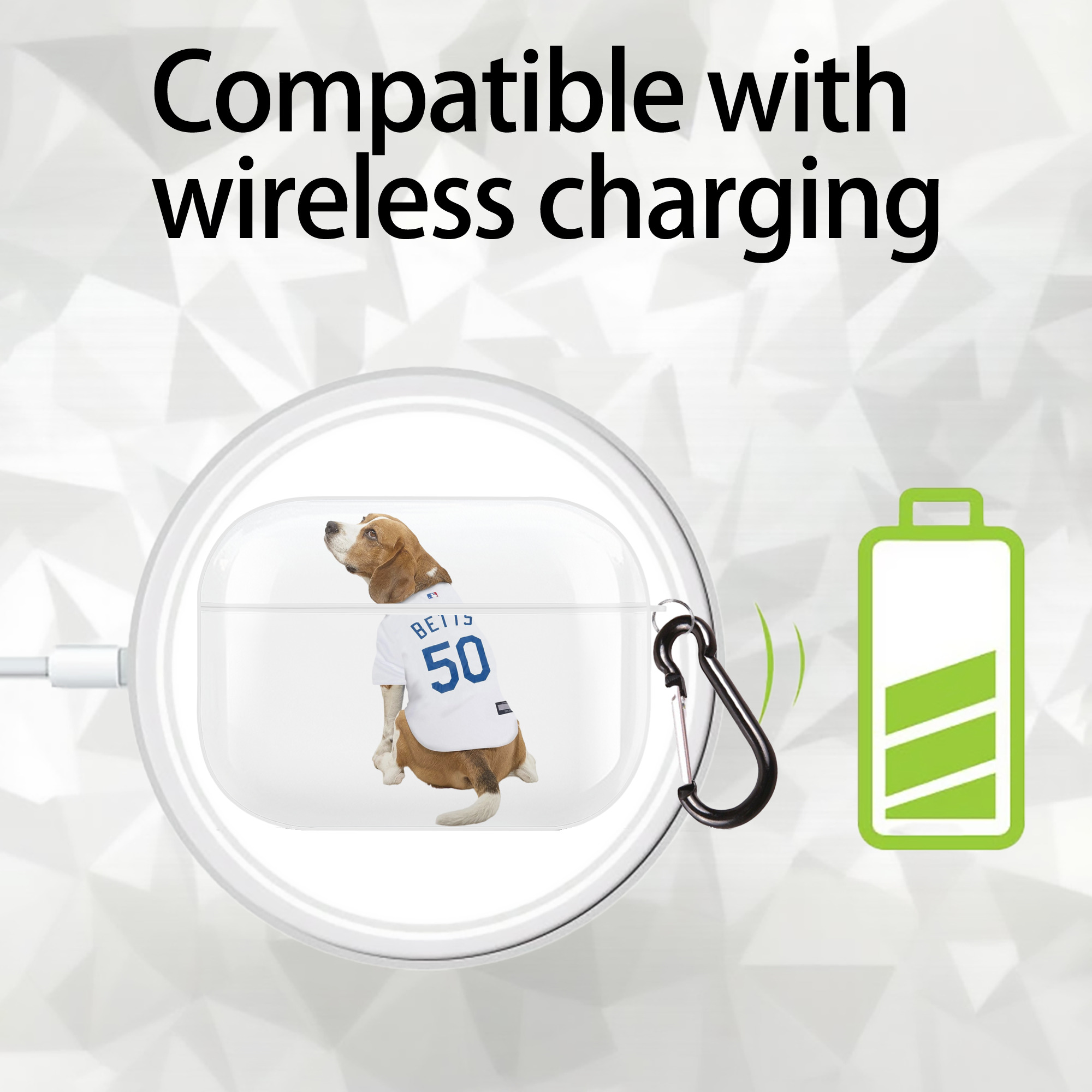  AirPods Pro Hard Case White With Keychain, Durable Flexible PC, Precise Cutouts, Anti-Fingerprint, Yellowing & Scratch Resistant, Full Protection, Washable