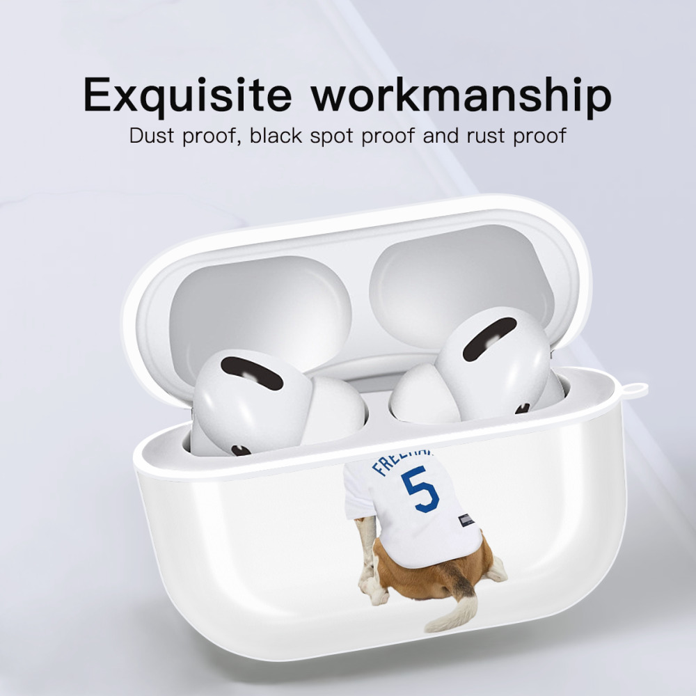  AirPods Pro Hard Case White With Keychain, Durable Flexible PC, Precise Cutouts, Anti-Fingerprint, Yellowing & Scratch Resistant, Full Protection, Washable