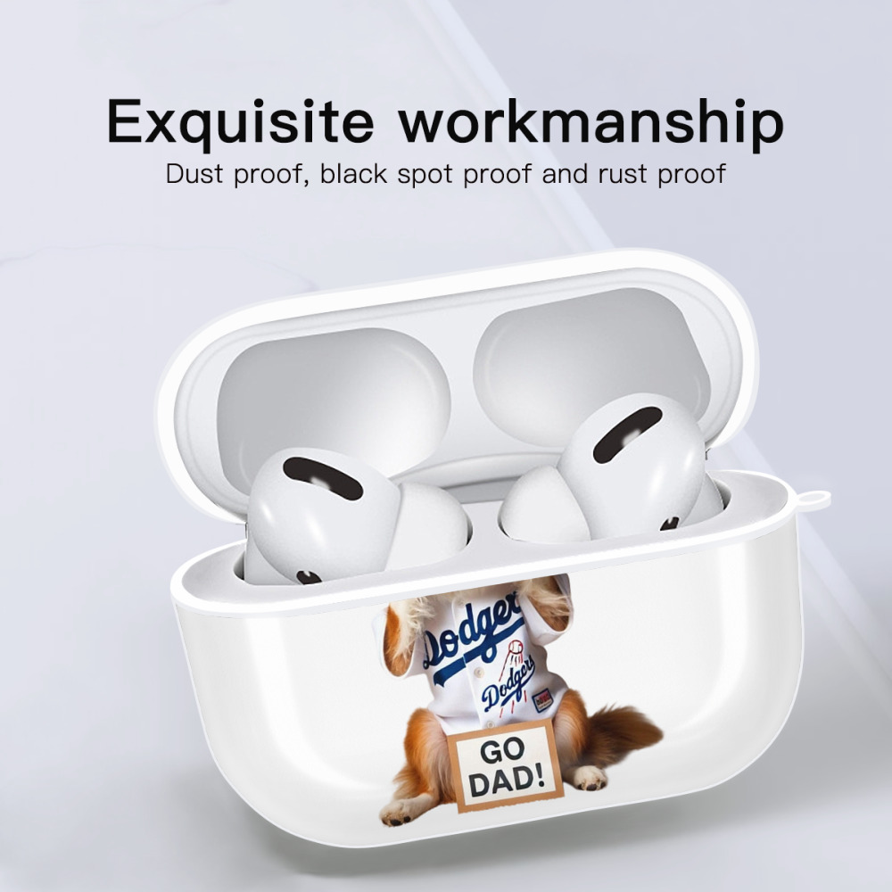  AirPods Pro Hard Case White With Keychain, Durable Flexible PC, Precise Cutouts, Anti-Fingerprint, Yellowing & Scratch Resistant, Full Protection, Washable