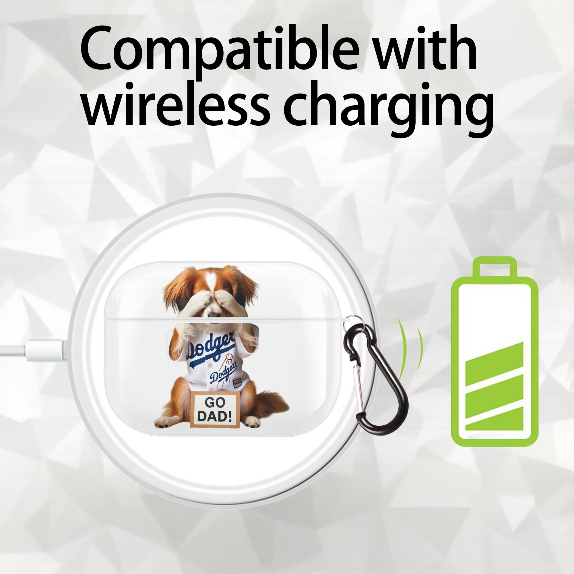  AirPods Pro Hard Case White With Keychain, Durable Flexible PC, Precise Cutouts, Anti-Fingerprint, Yellowing & Scratch Resistant, Full Protection, Washable