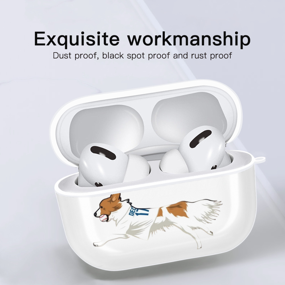  AirPods Pro Hard Case White With Keychain, Durable Flexible PC, Precise Cutouts, Anti-Fingerprint, Yellowing & Scratch Resistant, Full Protection, Washable