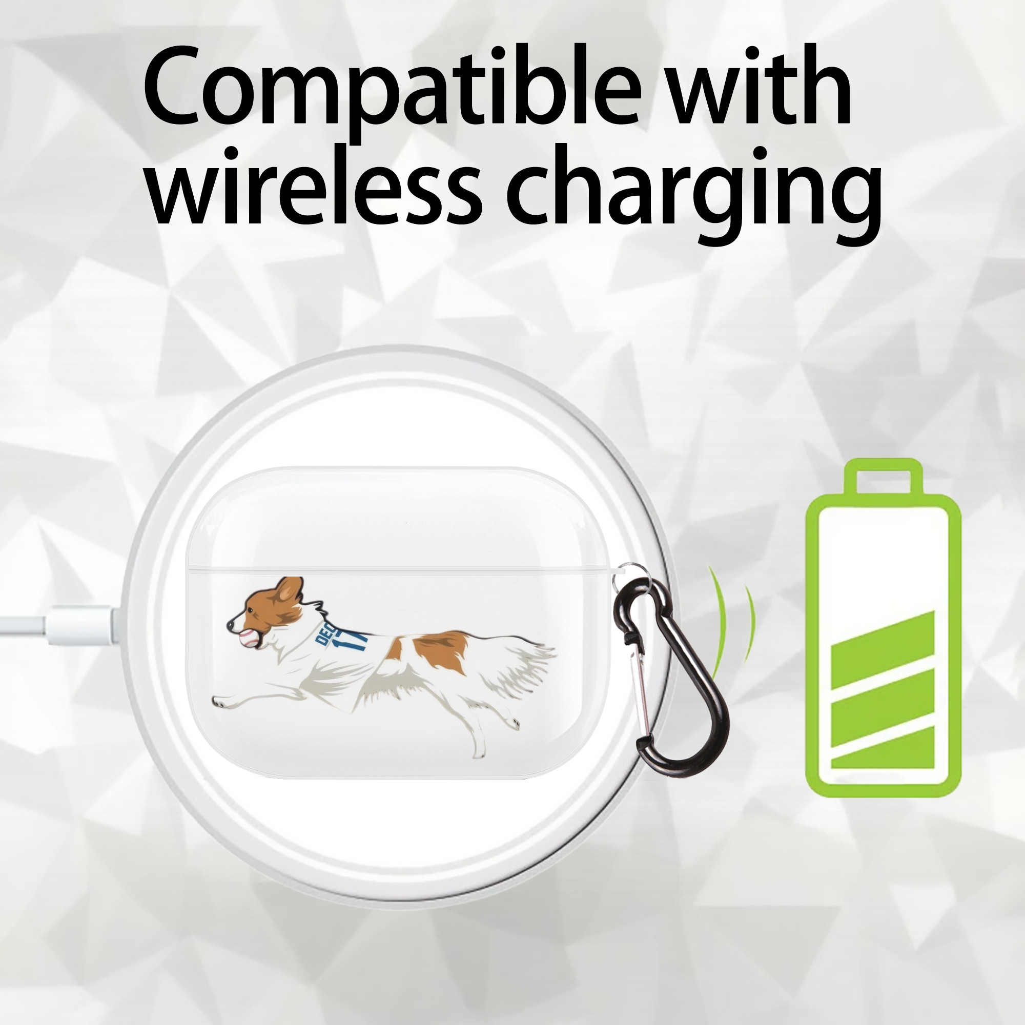  AirPods Pro Hard Case White With Keychain, Durable Flexible PC, Precise Cutouts, Anti-Fingerprint, Yellowing & Scratch Resistant, Full Protection, Washable