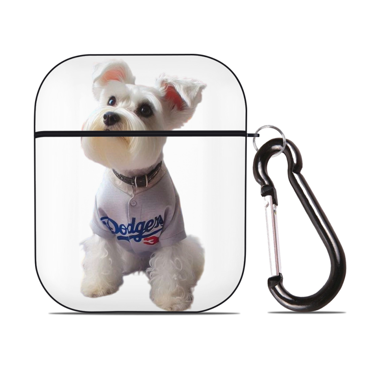  AirPods 2 Case Hard Shell Black, Flexible PC Material, Precise Cutouts, Full Protection, Anti-Fingerprint, Washable, Includes Keychain – Durable & Slim Design