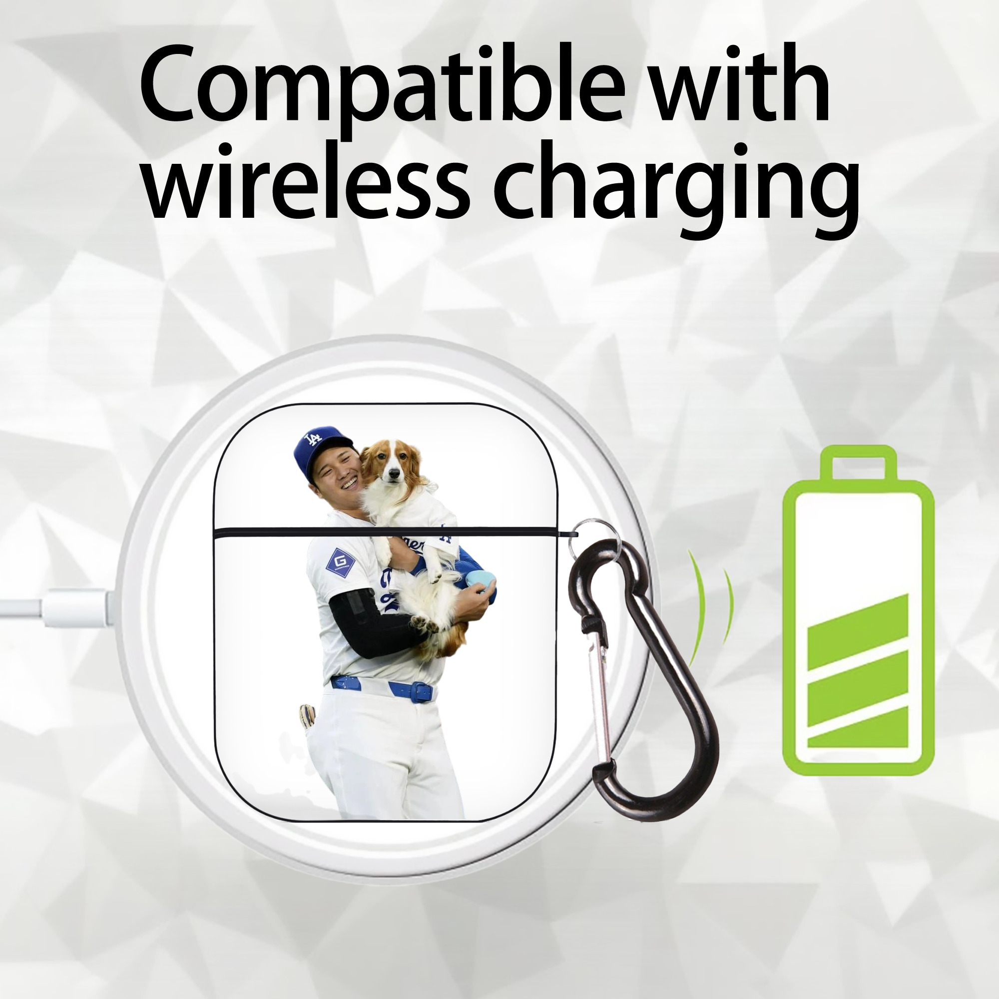  AirPods 2 Case Hard Shell Black, Flexible PC Material, Precise Cutouts, Full Protection, Anti-Fingerprint, Washable, Includes Keychain – Durable & Slim Design