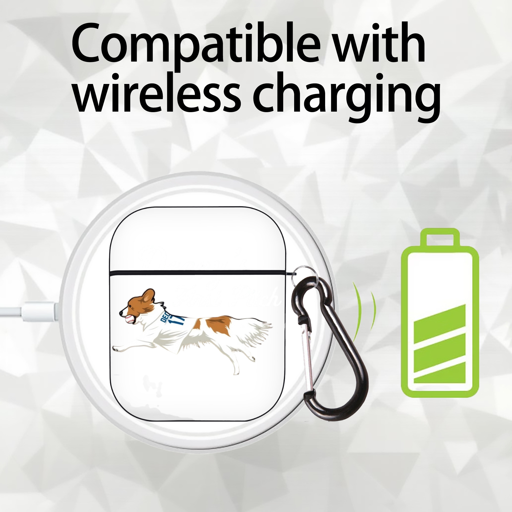  AirPods 2 Case Hard Shell Black, Flexible PC Material, Precise Cutouts, Full Protection, Anti-Fingerprint, Washable, Includes Keychain – Durable & Slim Design