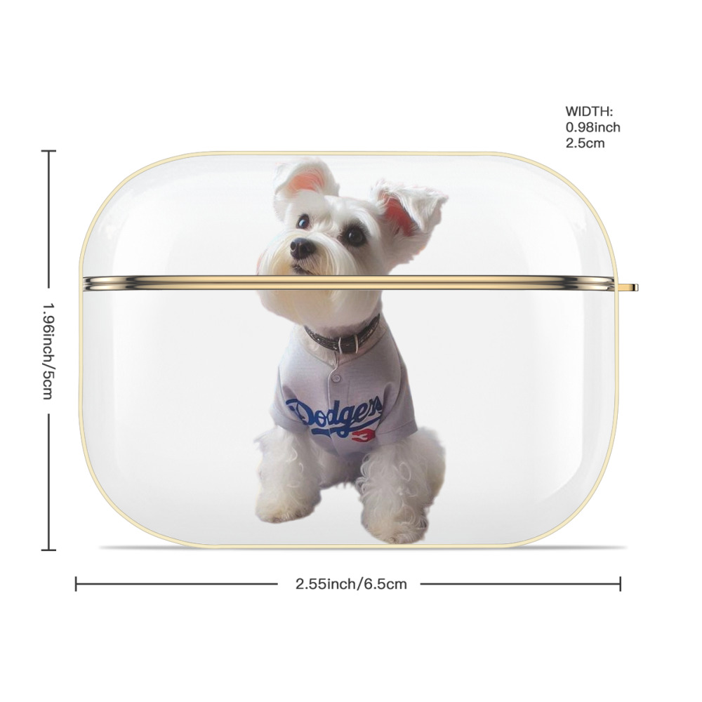  Luxury Gold AirPods Pro Case With Keychain, Flexible PC Material, Full Protection, Precise Cutouts, Anti-Fingerprint, Washable, Durable Design