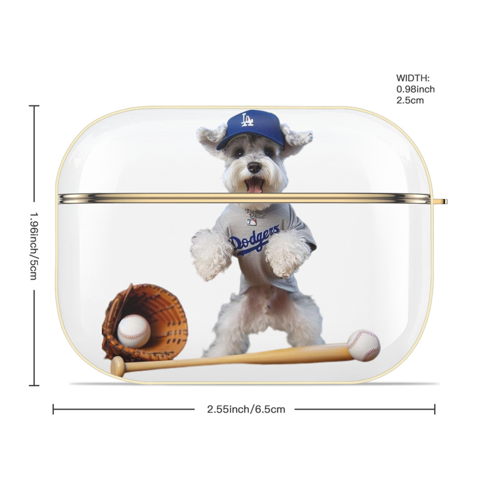  Luxury Gold AirPods Pro Case With Keychain, Flexible PC Material, Full Protection, Precise Cutouts, Anti-Fingerprint, Washable, Durable Design