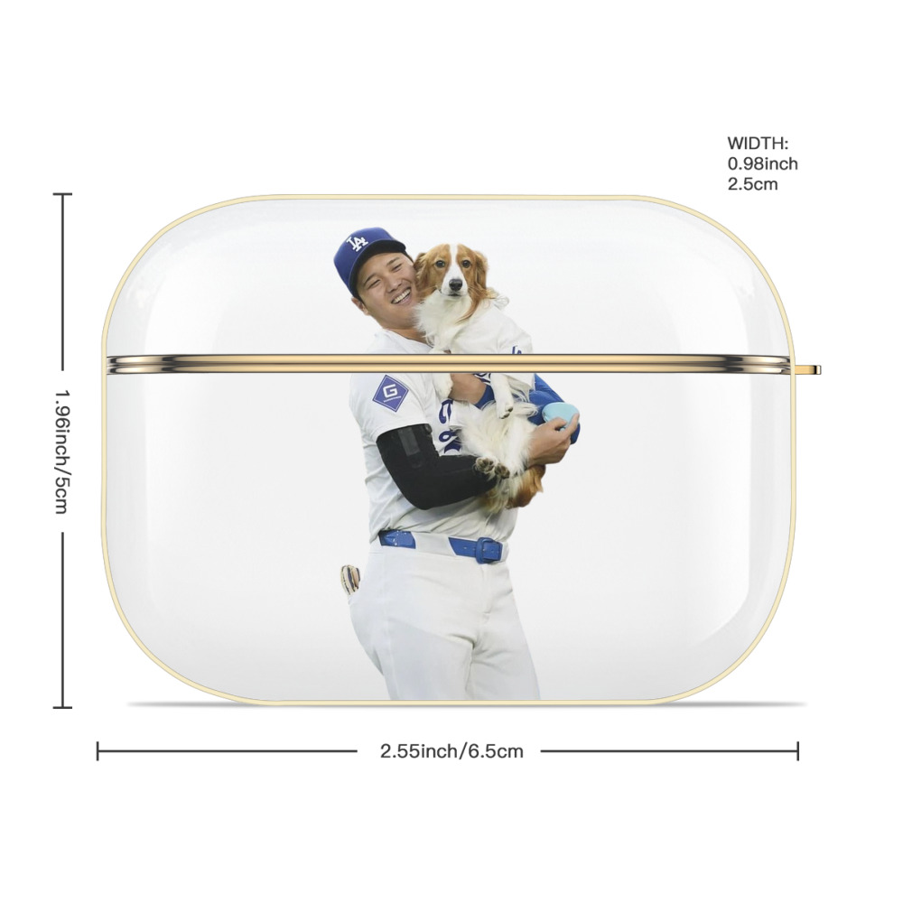  Luxury Gold AirPods Pro Case With Keychain, Flexible PC Material, Full Protection, Precise Cutouts, Anti-Fingerprint, Washable, Durable Design