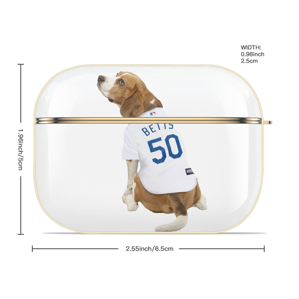  Luxury Gold AirPods Pro Case With Keychain, Flexible PC Material, Full Protection, Precise Cutouts, Anti-Fingerprint, Washable, Durable Design