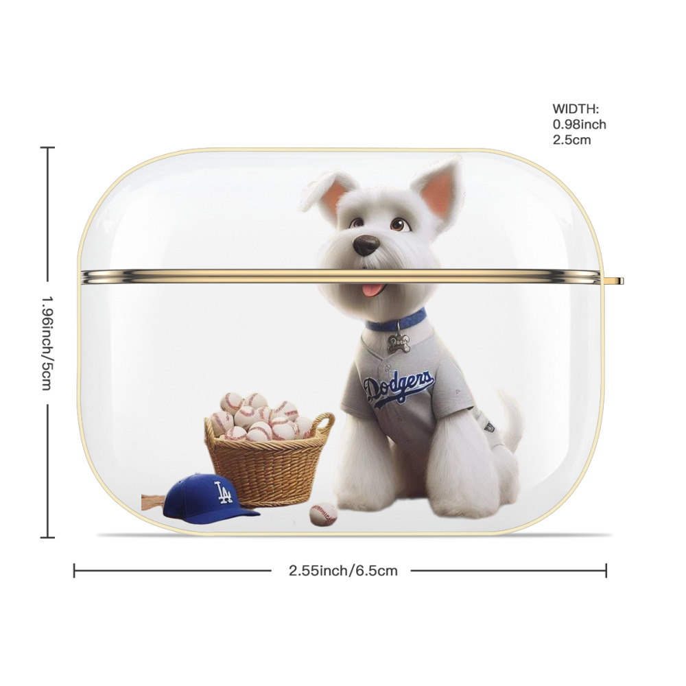  Luxury Gold AirPods Pro Case With Keychain, Flexible PC Material, Full Protection, Precise Cutouts, Anti-Fingerprint, Washable, Durable Design