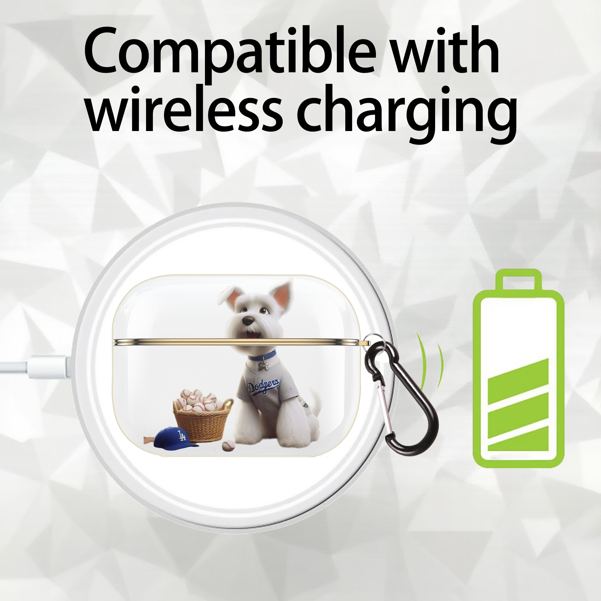  Luxury Gold AirPods Pro Case With Keychain, Flexible PC Material, Full Protection, Precise Cutouts, Anti-Fingerprint, Washable, Durable Design