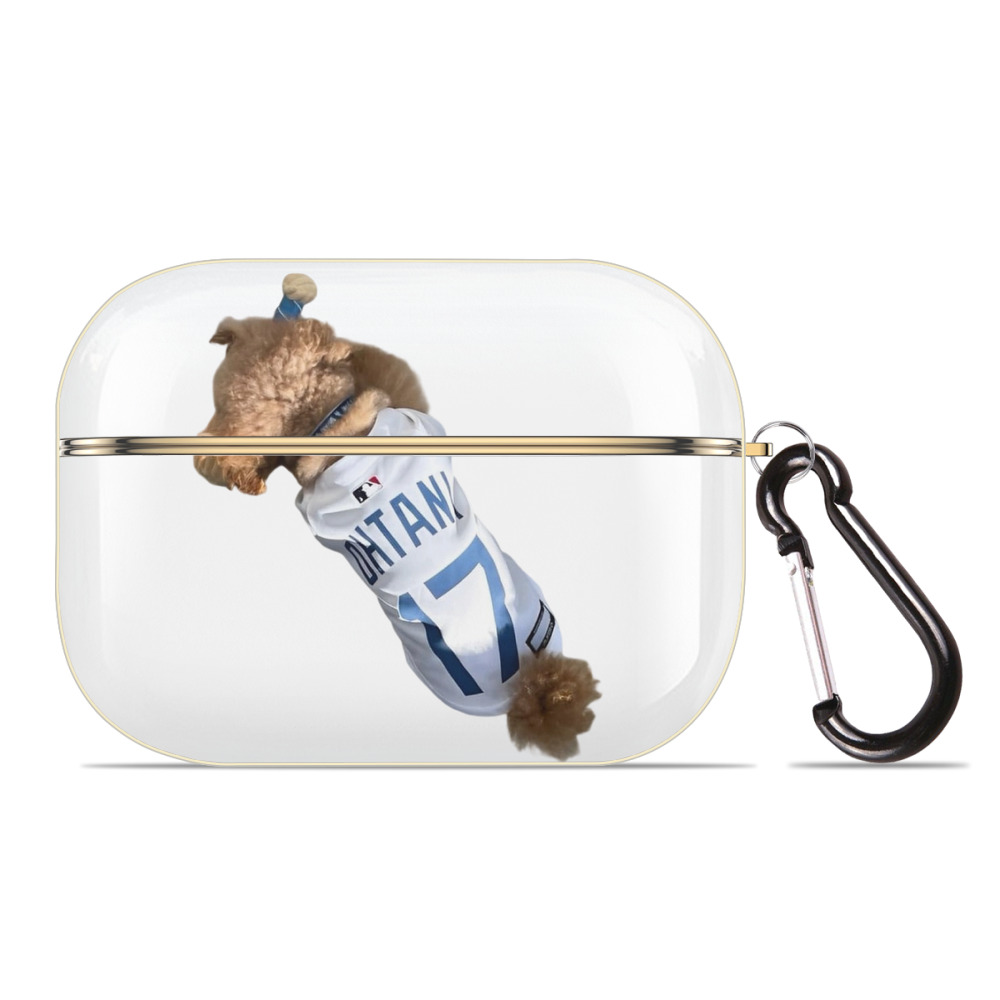  Luxury Gold AirPods Pro Case With Keychain, Flexible PC Material, Full Protection, Precise Cutouts, Anti-Fingerprint, Washable, Durable Design