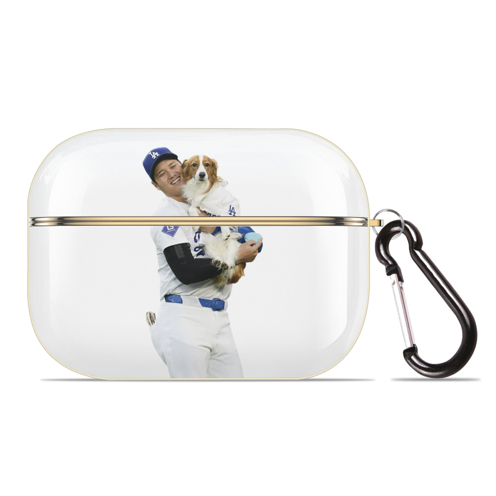  Luxury Gold AirPods Pro Case With Keychain, Flexible PC Material, Full Protection, Precise Cutouts, Anti-Fingerprint, Washable, Durable Design