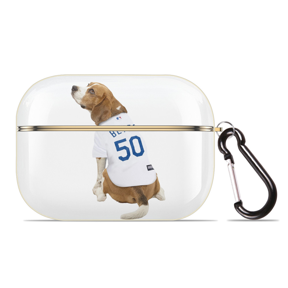  Luxury Gold AirPods Pro Case With Keychain, Flexible PC Material, Full Protection, Precise Cutouts, Anti-Fingerprint, Washable, Durable Design