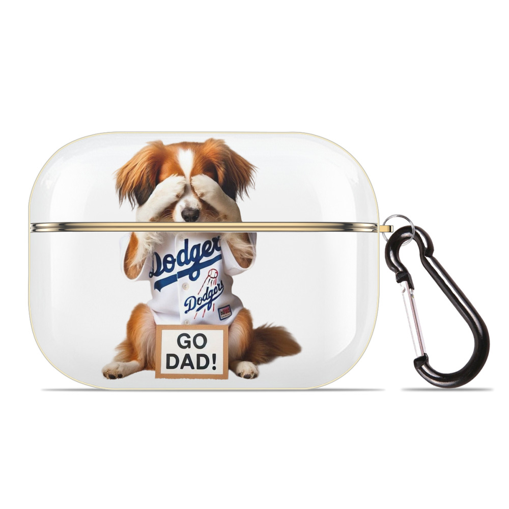  Luxury Gold AirPods Pro Case With Keychain, Flexible PC Material, Full Protection, Precise Cutouts, Anti-Fingerprint, Washable, Durable Design