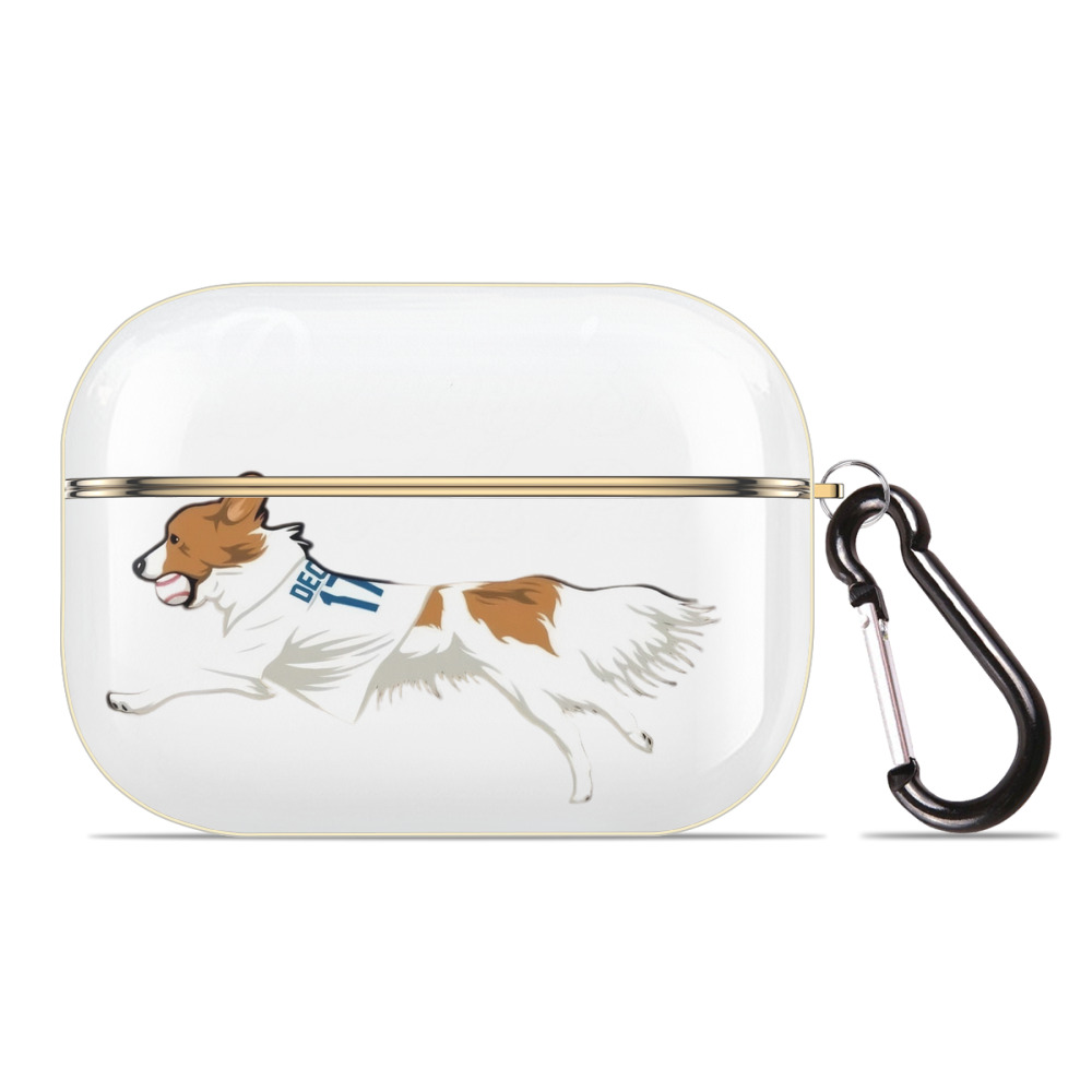  Luxury Gold AirPods Pro Case With Keychain, Flexible PC Material, Full Protection, Precise Cutouts, Anti-Fingerprint, Washable, Durable Design