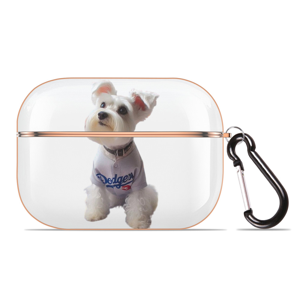  AirPods Pro Protective Case Rose Gold, Flexible PC Material, Precise Fit, Anti-Slip Cover, Full Protection, Fingerprint Resistant, Washable With Keychain