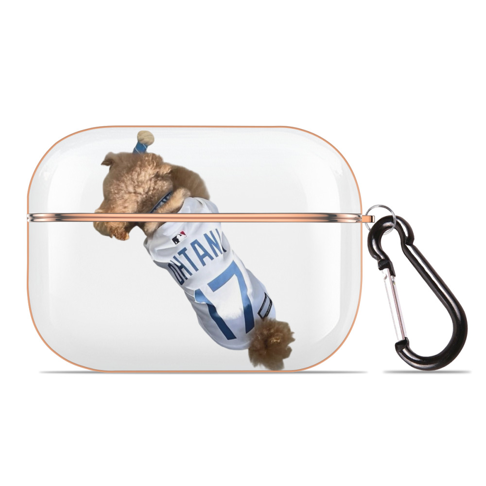  AirPods Pro Protective Case Rose Gold, Flexible PC Material, Precise Fit, Anti-Slip Cover, Full Protection, Fingerprint Resistant, Washable With Keychain