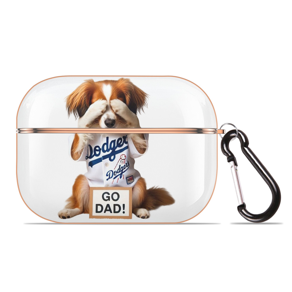  AirPods Pro Protective Case Rose Gold, Flexible PC Material, Precise Fit, Anti-Slip Cover, Full Protection, Fingerprint Resistant, Washable With Keychain