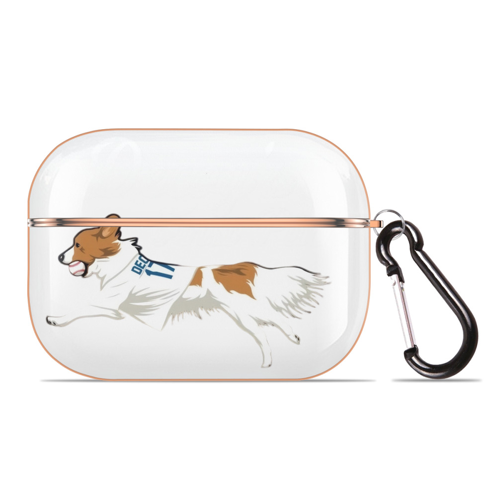  AirPods Pro Protective Case Rose Gold, Flexible PC Material, Precise Fit, Anti-Slip Cover, Full Protection, Fingerprint Resistant, Washable With Keychain