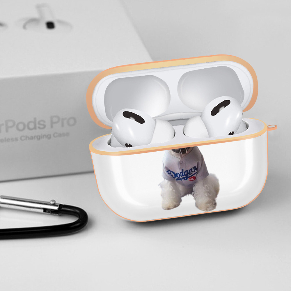  AirPods Pro Protective Case Rose Gold, Flexible PC Material, Precise Fit, Anti-Slip Cover, Full Protection, Fingerprint Resistant, Washable With Keychain