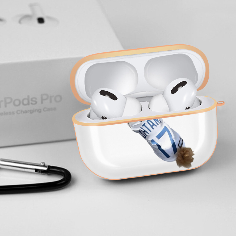  AirPods Pro Protective Case Rose Gold, Flexible PC Material, Precise Fit, Anti-Slip Cover, Full Protection, Fingerprint Resistant, Washable With Keychain