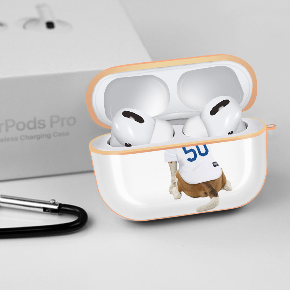  AirPods Pro Protective Case Rose Gold, Flexible PC Material, Precise Fit, Anti-Slip Cover, Full Protection, Fingerprint Resistant, Washable With Keychain