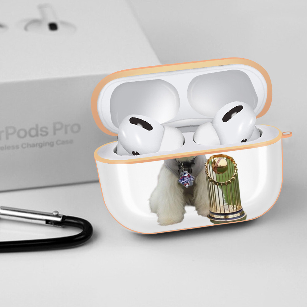  AirPods Pro Protective Case Rose Gold, Flexible PC Material, Precise Fit, Anti-Slip Cover, Full Protection, Fingerprint Resistant, Washable With Keychain