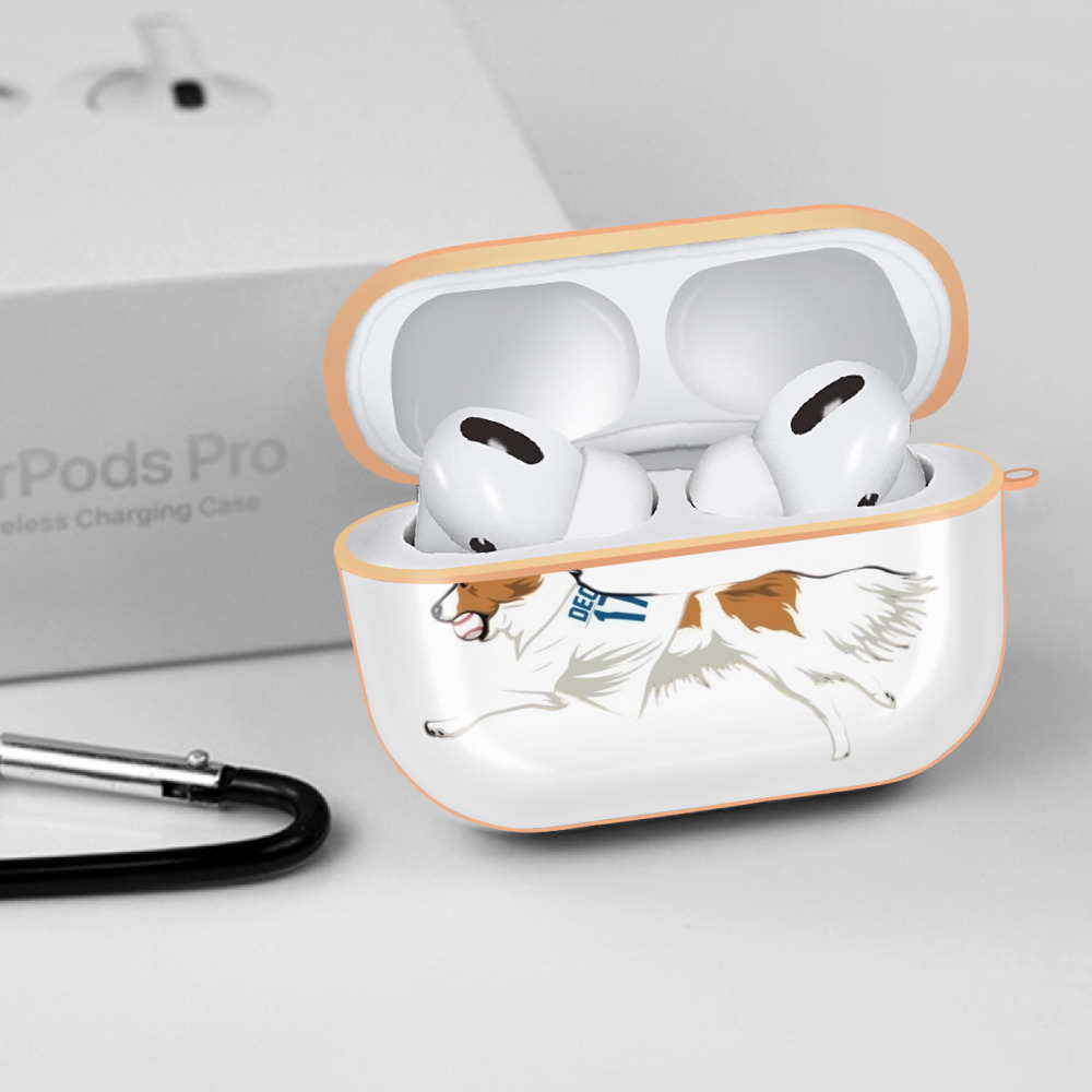  AirPods Pro Protective Case Rose Gold, Flexible PC Material, Precise Fit, Anti-Slip Cover, Full Protection, Fingerprint Resistant, Washable With Keychain