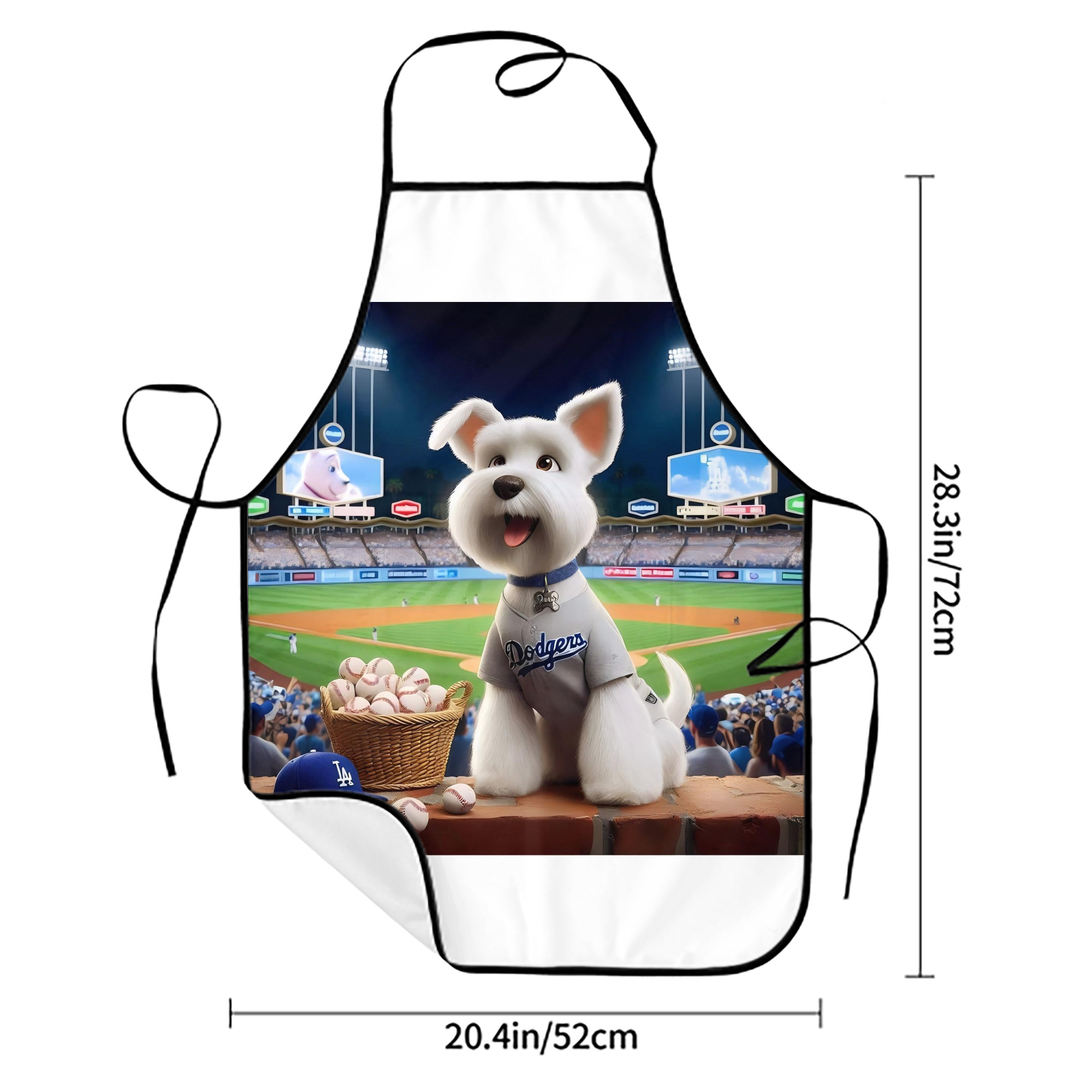  Stain-Resistant Polyester Apron With Pocket – Full Print, Waterproof, Anti-Wrinkle, Anti-Pilling – Ideal For Kitchen, BBQ, Restaurant, Salon & More