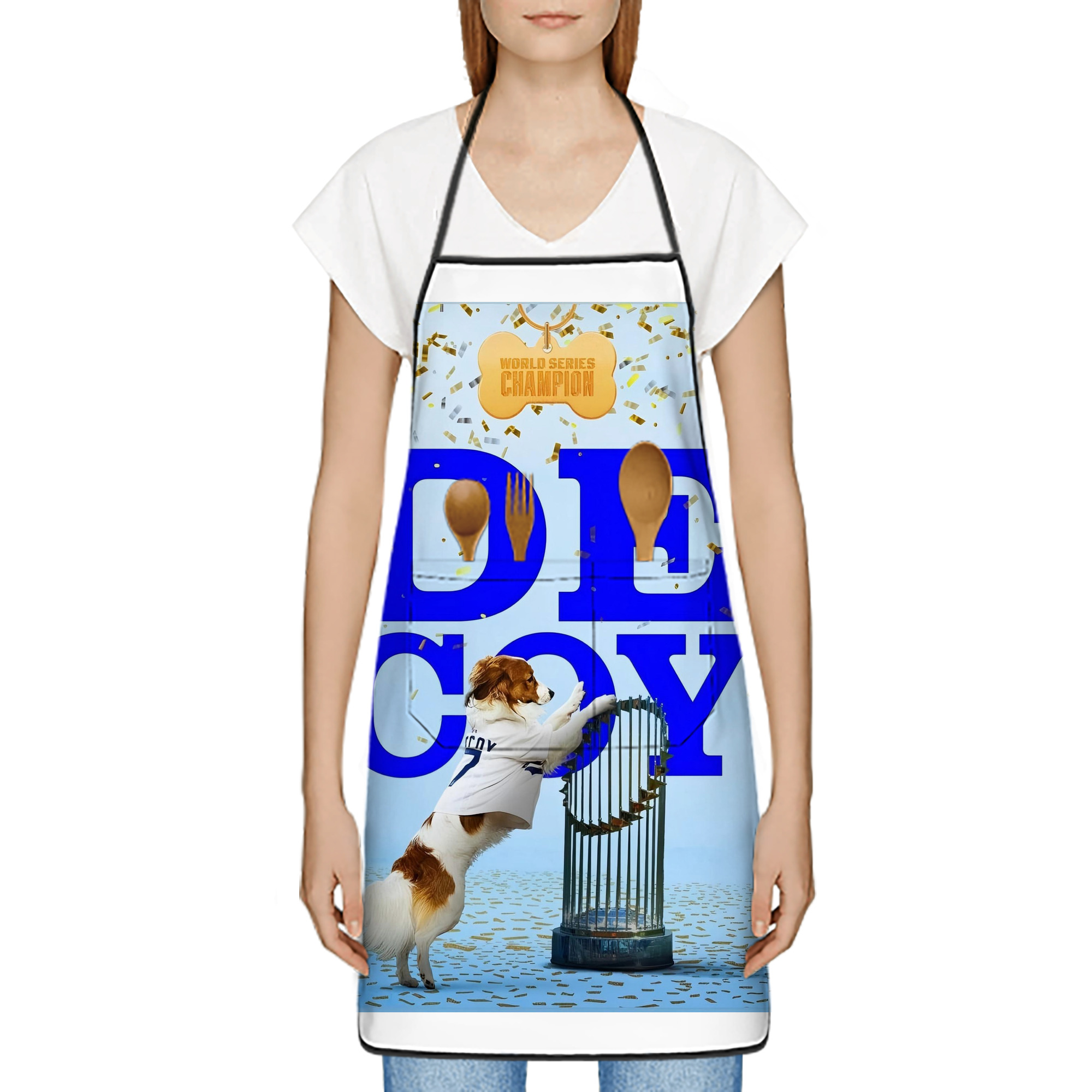  Stain-Resistant Polyester Apron With Pocket – Full Print, Waterproof, Anti-Wrinkle, Anti-Pilling – Ideal For Kitchen, BBQ, Restaurant, Salon & More