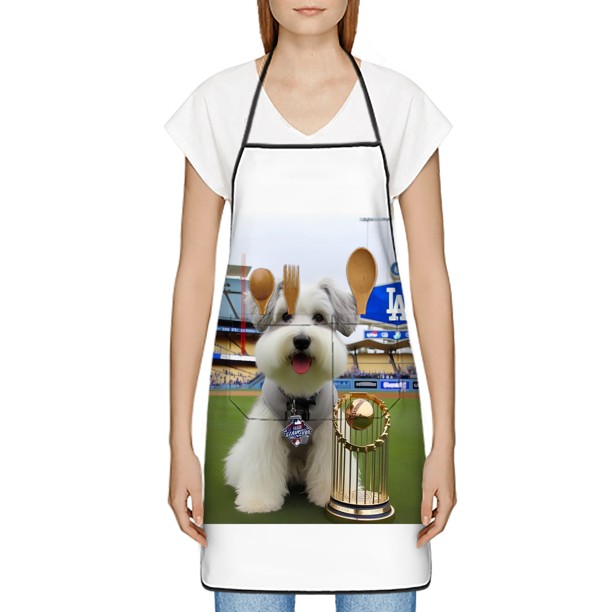  Stain-Resistant Polyester Apron With Pocket – Full Print, Waterproof, Anti-Wrinkle, Anti-Pilling – Ideal For Kitchen, BBQ, Restaurant, Salon & More