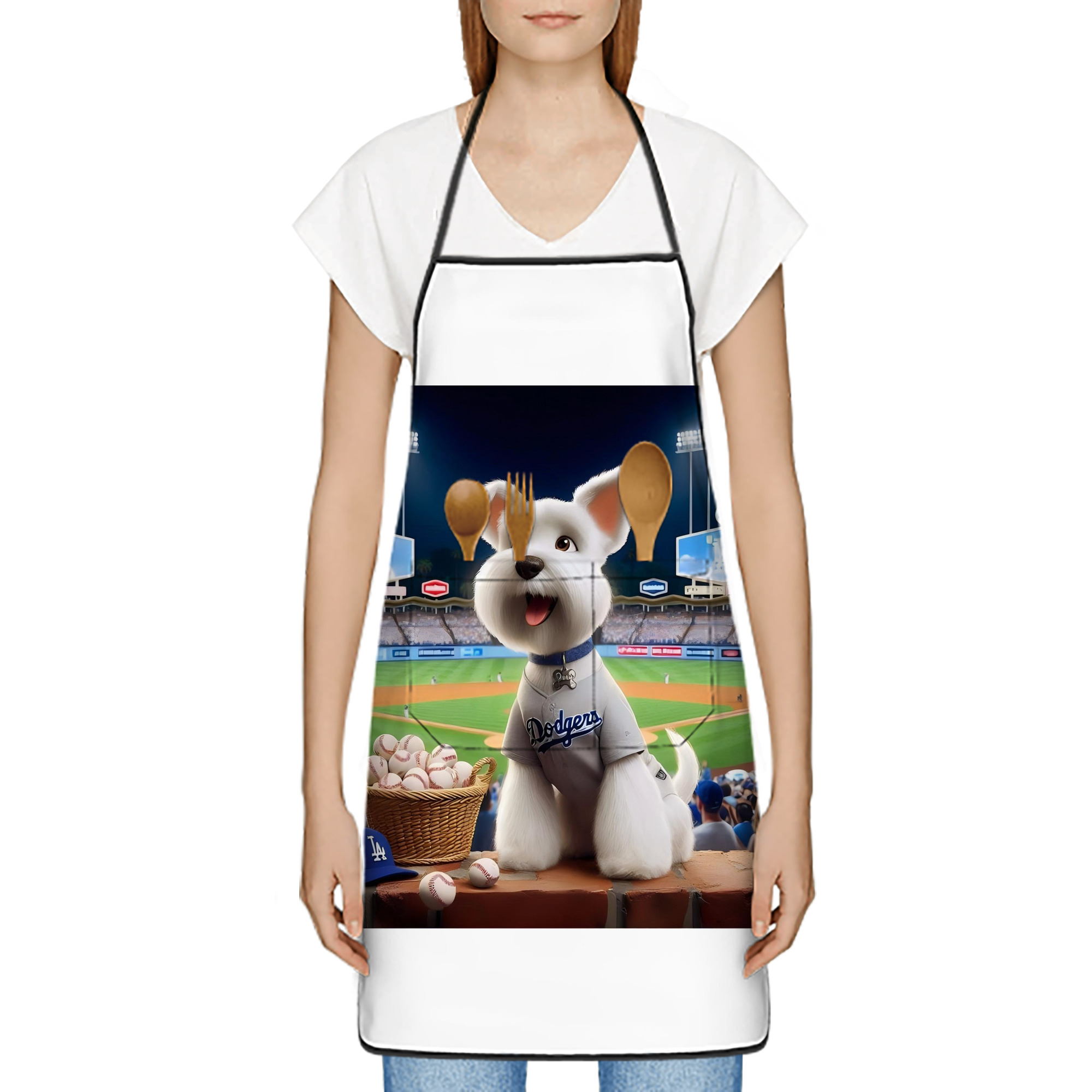  Stain-Resistant Polyester Apron With Pocket – Full Print, Waterproof, Anti-Wrinkle, Anti-Pilling – Ideal For Kitchen, BBQ, Restaurant, Salon & More